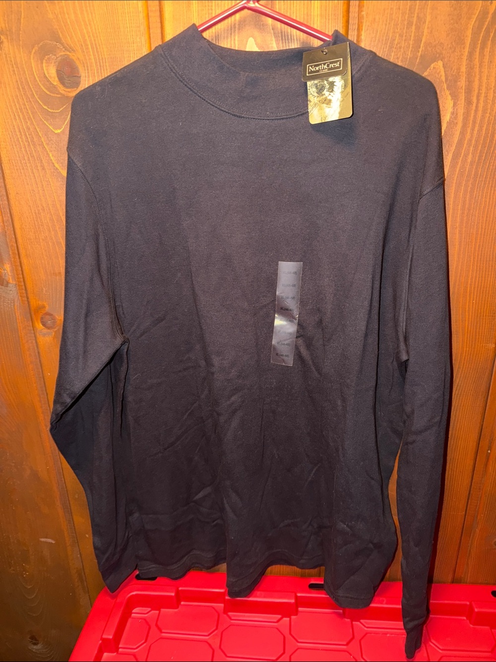 Northcrest Men's Long Sleeve Black Crewneck Tee